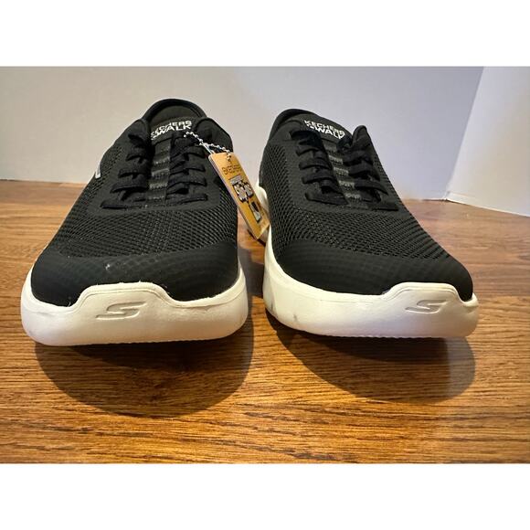 Skechers Go Walk Slip-In Sneakers - Black - Sz 7 Wide Stylish Comfort Shoes NWT - Picture 4 of 11